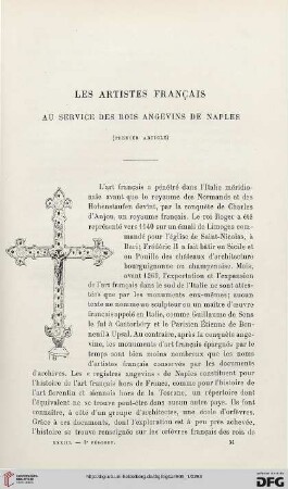 3. Pér. 33.1905: Les artistes français au service des rois angevins de Naples, 1