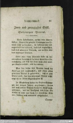 Zwey und zwanzigstes Stük. Salzburger Vitriol