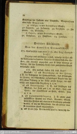 Dritter Abschnitt. Von der chemischen Verwandtschaft