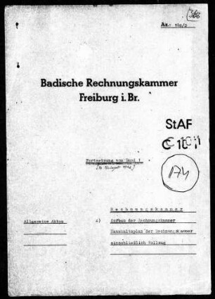 Haushaltsplan einschließlich Vollzug
