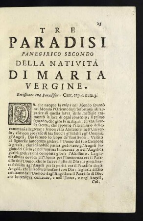23-75, II. Tre Paradisi