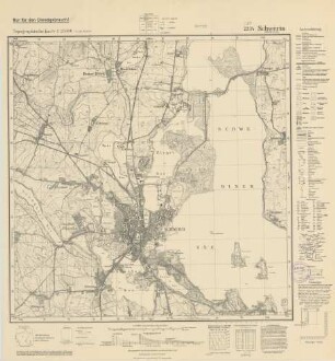 2334 Schwerin in Mecklenburg, Topographische Karte 1:25000 (4cm - Karte)