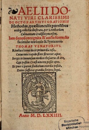 De octo partibus orationis Methodus : quaestiunculis puerilibus undiq[ue]
