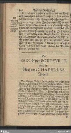 XX. Der Baron von Bouteville. und der Graf von Chapelles