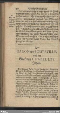 XX. Der Baron von Bouteville. und der Graf von Chapelles