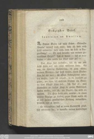 Sechzigster Brief. Leontine an Amalien.