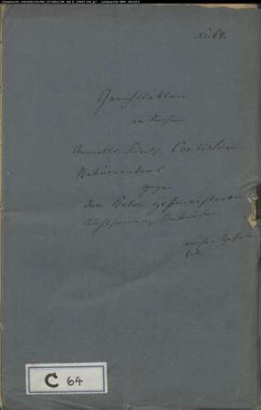 Konsistorium gegen Hofmeister in Vahlhausen - rauher Zehnt