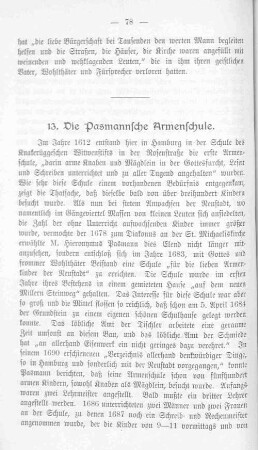 13. Die pasmannsche Armenschule.