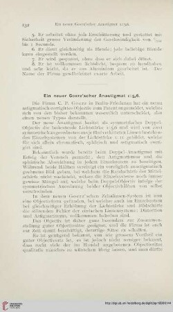 Ein neuer Goerz'scher Anastigmat I:5,6