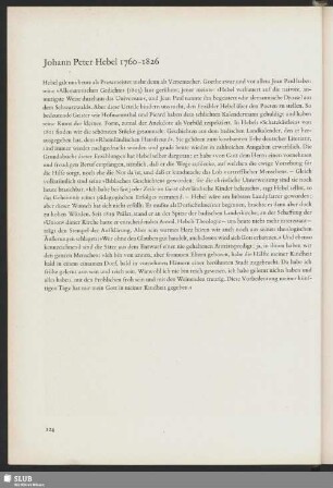 Johann Peter Hebel 1760-1826