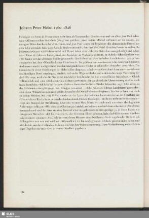 Johann Peter Hebel 1760-1826