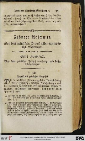 Zehnter Abschnitt