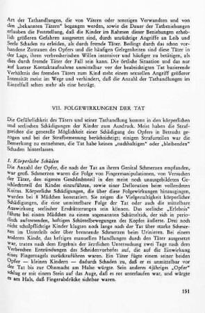 VII. Folgewirkungen der Tat