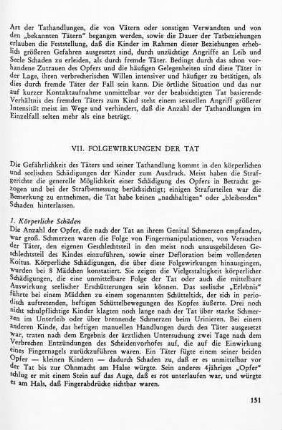 VII. Folgewirkungen der Tat