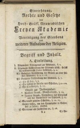 Begriff und Inhalt.