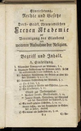 Begriff und Inhalt.
