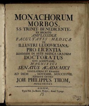 Monachorum Morbos