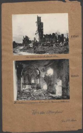 Rest der von den Italienern zerschossenen Klosterkirche am Monte Santo bei Görz