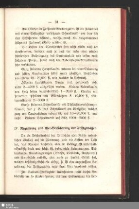 IV. Regulirung und Ufer-Versicherung der Triftgewässer