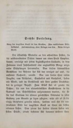 Sechste Vorlesung