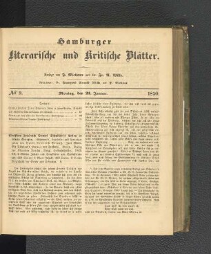 No. 9. 21. Januar 1850