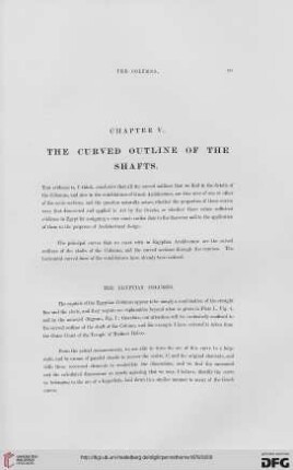Chapter V: The curved outline of the shafts
