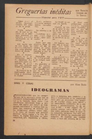 Ideogramas : Seres y cosas