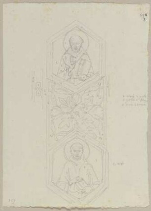 Aus den Verzierungen des Langschiffs der oberen Kirche von San Francesco in Assisi