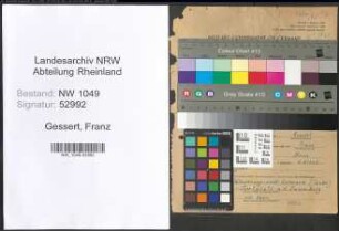 Entnazifizierung Franz Gessert , geb. 21.09.1903 (Hundezuechter)
