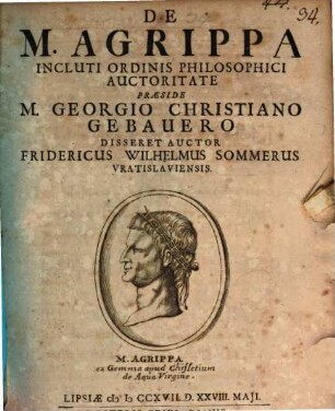 De M. Agrippa