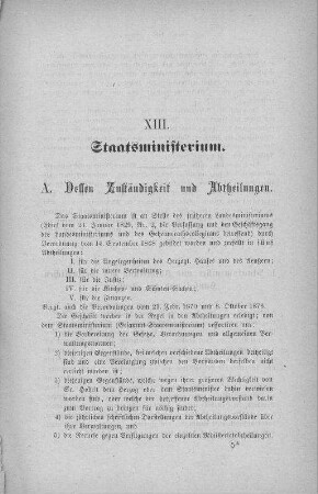 XIII. Staatsministerium