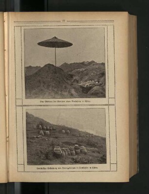 Das Bleichen der Knochen eines Vorfahren in China.