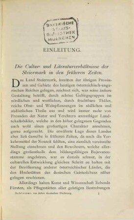 Hundert Jahre Deutscher Dichtung in Steiermark 1785 bis 1885