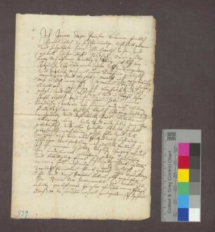 Revers des Priesters Johannes Steger bei seiner Ernennung zum Kaplan beim Domstift Basel.