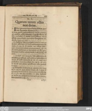 Tit. V. Quarum rerum actio non datur.