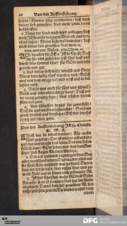 Von der Aufferstehung JEsu Christi.