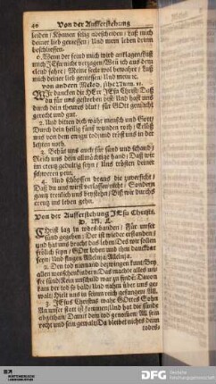 Von der Aufferstehung JEsu Christi.