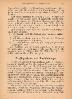 Beschlagnahmen und Durchsuchungen