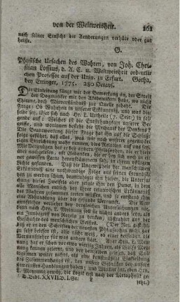 Physische Ursachen des Wahren.