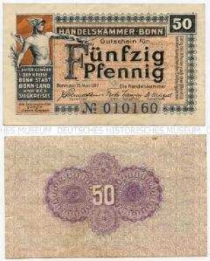 Bonn, Handelskammer, 50 Pfennig