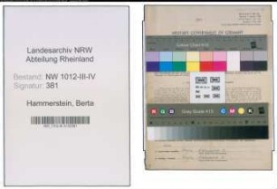 Entnazifizierung Berta Hammerstein , geb. 28.08.1912 (Lehrerin)