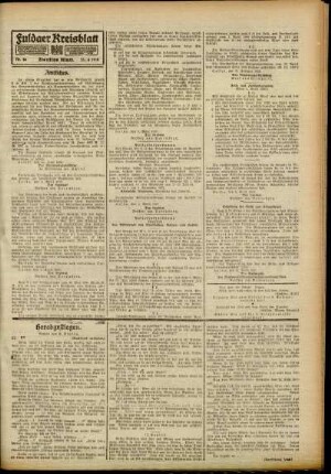 Zweite Ausgabe vom Samstag, den 13. April 1918.