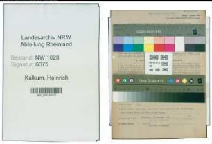 Entnazifizierung Heinrich Kalkum , geb. 12.03.1897 (Kaufmann)