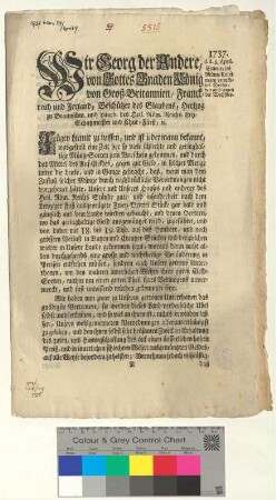 Münzedikt König Georg II. (Großbritannien).
