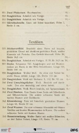 Textilien (Nr. 555-570)