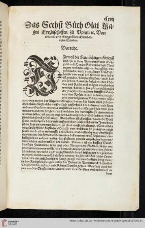 Das Sechst Buch Olai Magni Erzbischoffen zu Opsal / ec. Von Metall und Erzgruben Mitnächtiger Länder