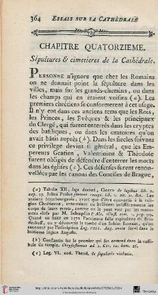 Chapitre quatorzieme: Sépultures & cimetieres de la Cathédrale