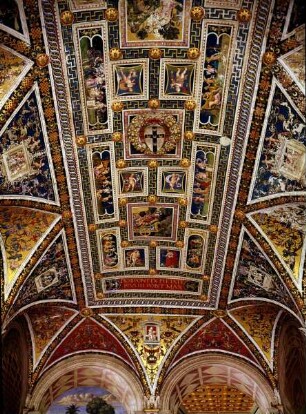 Ausmalung der Libreria Piccolomini — Mythologische und allegorische Deckenmalerei