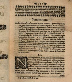 Schediasma hist. de damnatione ad gynaecea