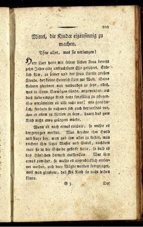 Mittel, die Kinder eigensinnig zu machen.